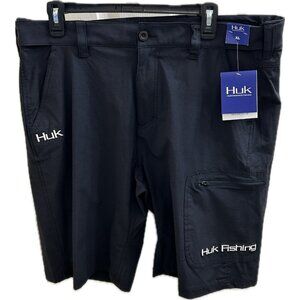 HUK Men's Fishing Shorts Next Level  10.5 Inch inseam 5-Pocket Quick Dry Sz Xl